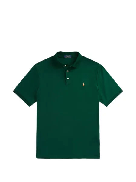 Tricou polo Polo Ralph Lauren cu glugă cu blană cu broderie roșu