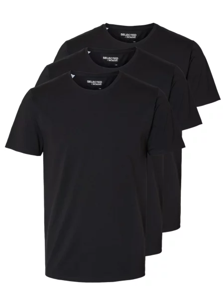 SELECTED HOMME Tricou SLHROLAND' negru