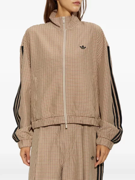 Pantaloni scurți Adidas cu broderie alergare în carouri roșu