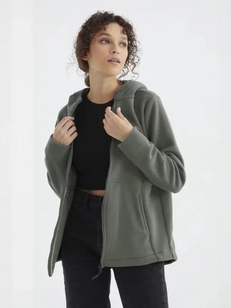 Tommy Life Fleecová mikina khaki