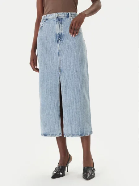 HUGO Spódnica jeansowa Błękitny niebieska