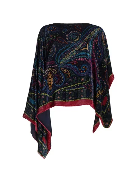 Top Etro cu imagine cu model paisley negru