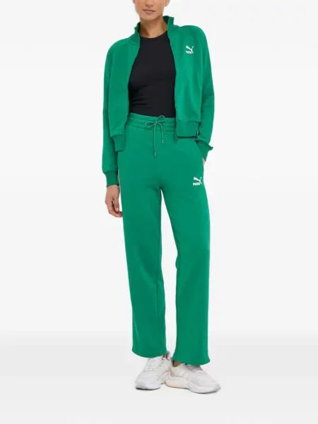 Pantaloni Puma cu dungi verde