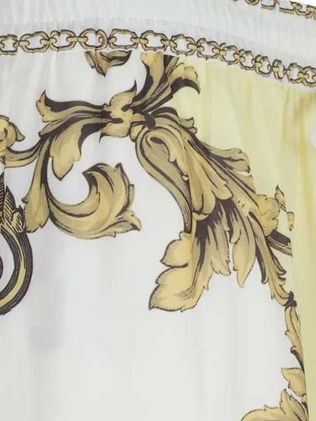 Παντελόνι palazzo Alice + Olivia με σχέδιο με κορδόνι κίτρινο