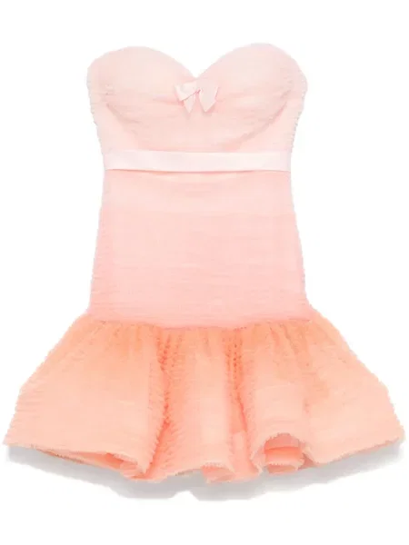 Mała sukienka mini Viktor & Rolf tiulowa garniturowa różowa
