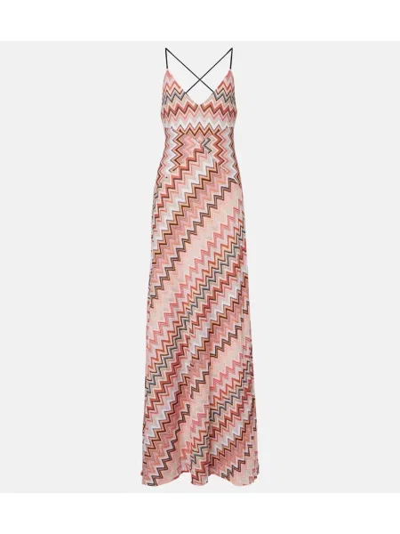 Rochie maxi Missoni de costum roz