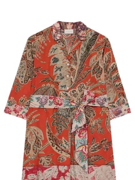 Rochie Pierre-louis Mascia cu imagine cu model paisley de costum roșu