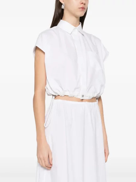 Cămașă Sacai cu broderie alb