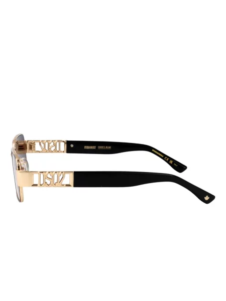 Ochelari de soare dreptunghiulari Dsquared2 Eyewear cu autograf negru