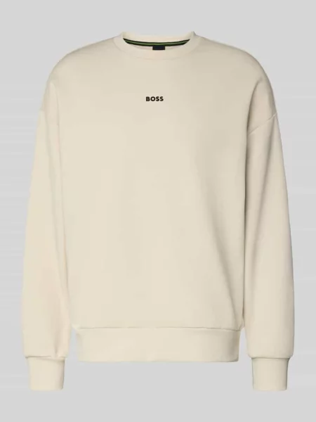 Bluza o kroju regular fit z mieszanki bawełny model ‘STENSON’ Boss Green