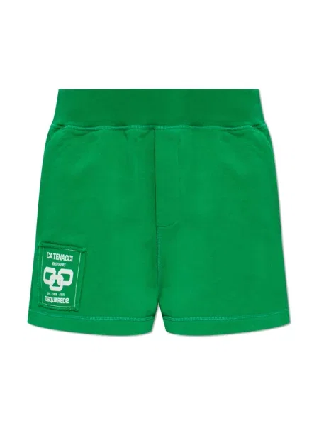 Szorty Dsquared2 z logo zielone