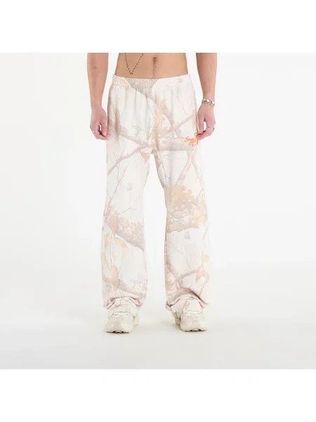 Pantaloni de trening REPRESENT England Sweatpant Washed White Real Tree Camo L alb