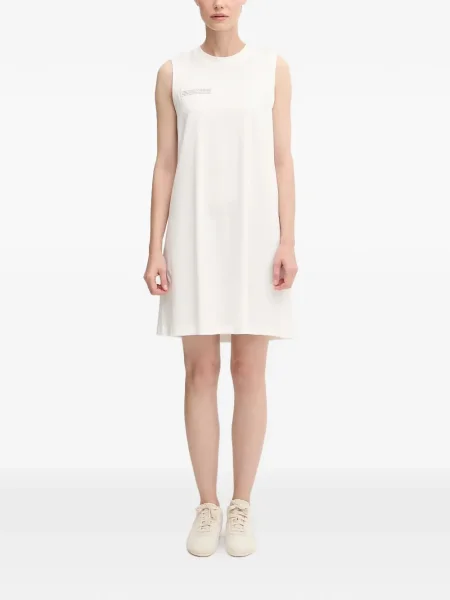 Rochie mini Pangaia cu imagine de costum alb