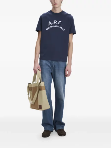 Tricou A.p.c. cu imagine albastru