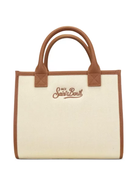 Geantă shopper Mc2 Saint Barth cu broderie din canvas