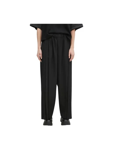 Undercover spodnie z domieszką wełny Pants szerokie high waist czarny