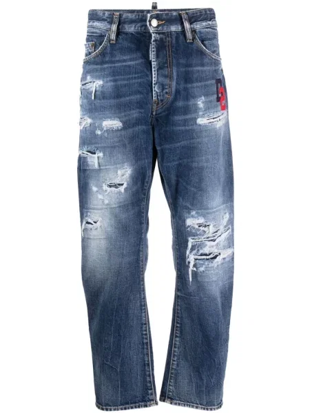 Decupat blugi Dsquared2 rupți albastru