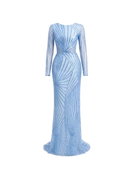 Rochie Gemy Maalouf cu paiete albastru