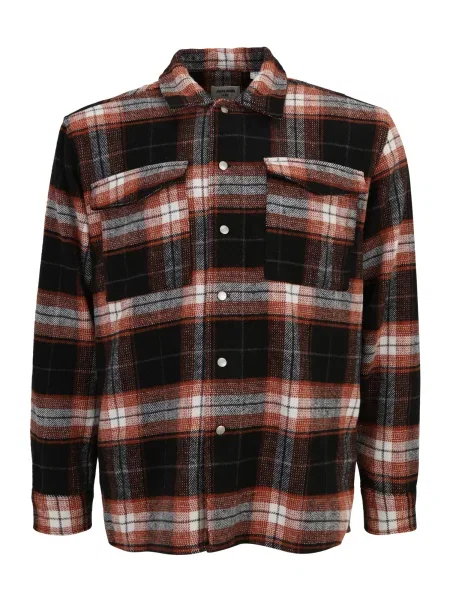 Jack & Jones Plus Prehodna jakna JORVESTERBRO rjasto rjava / črna bela