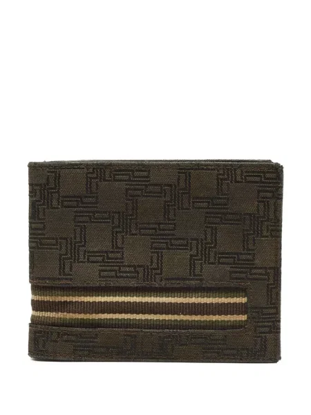 Portofel Dunhill cu imprimeu geometric maro