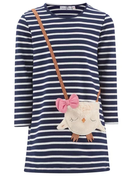 Happy girls Rochie bej deschis / bleumarin / maro alb