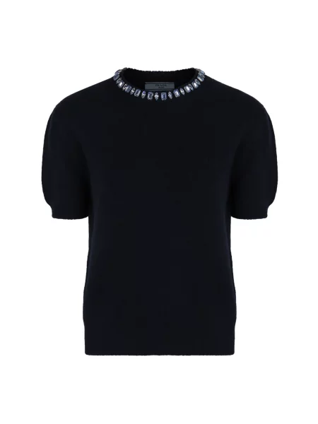 Sweter Prada z kaszmiru niebieski