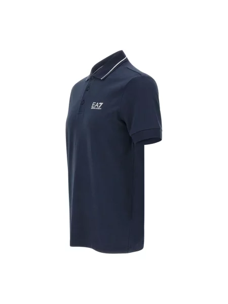 Emporio Armani polo granatowy z nadrukiem niebieska