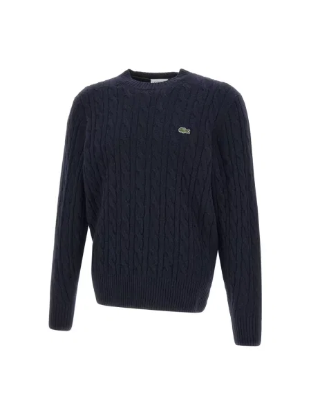 Sweter Lacoste wełniany niebieski