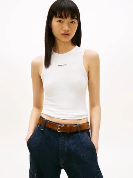 Top dżinsowy Tommy Jeans biały