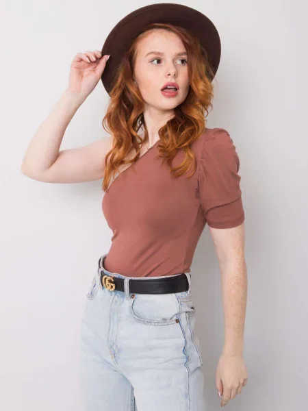 Bluză Fashionhunters maro