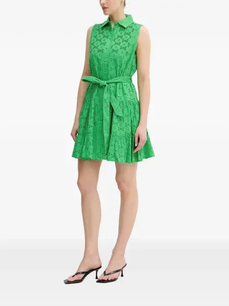 Rochie mini Lola_casademunt cu broderie verde