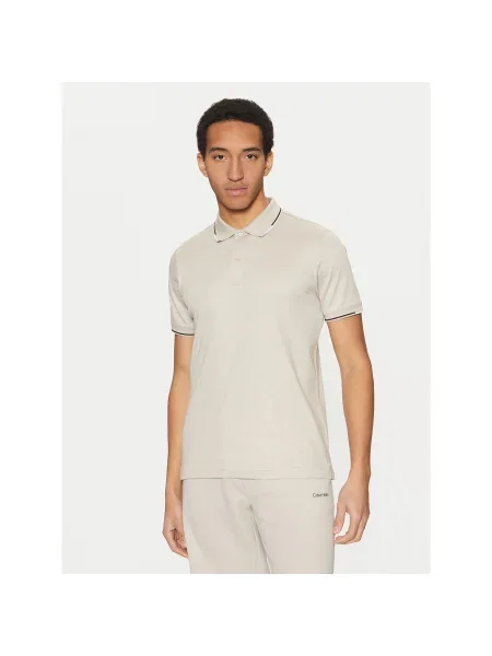 Calvin Klein Pólóing Regular Fit bézs