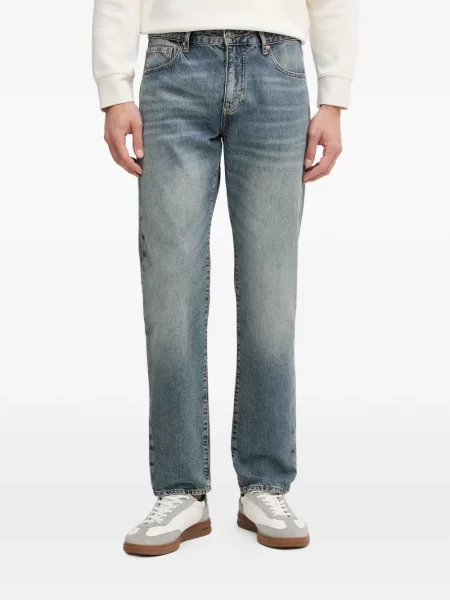 Blugi Armani Exchange cu broderie albastru