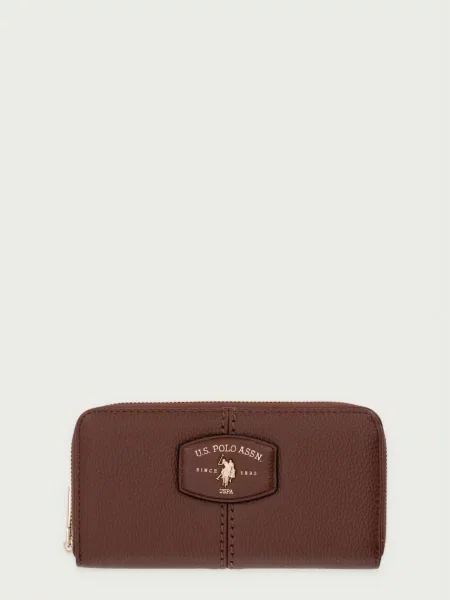 U.S. Polo Assn. portfel z imitacji skóry CHESTNUT brązowy
