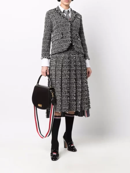 Plisuotas plisuotas sijonas Thom Browne juoda