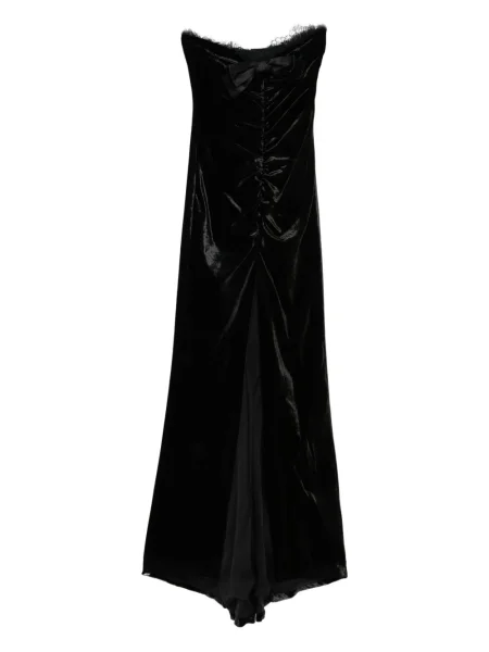 Rochie Alessandra Rich cu funde de catifea negru