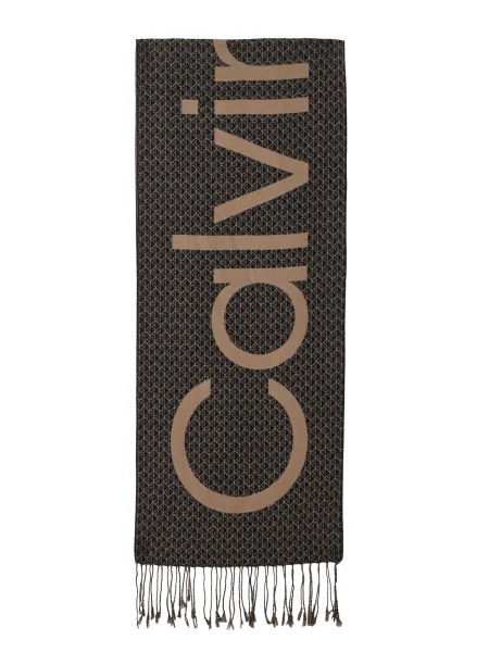 Calvin Klein Fular maro cappuccino negru
