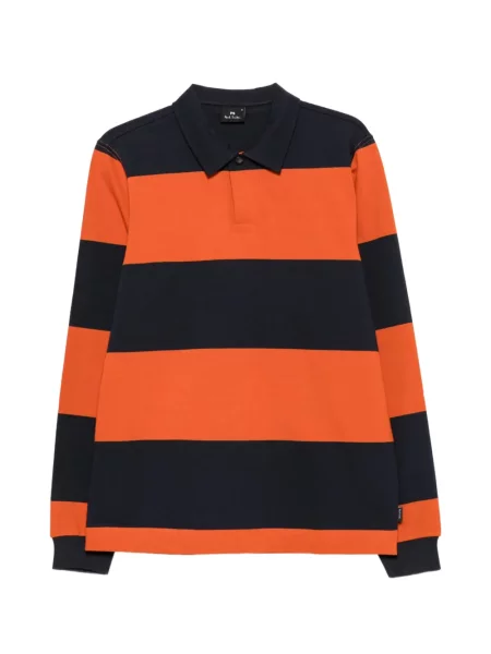 Lung tricou polo Ps Paul Smith cu dungi albastru