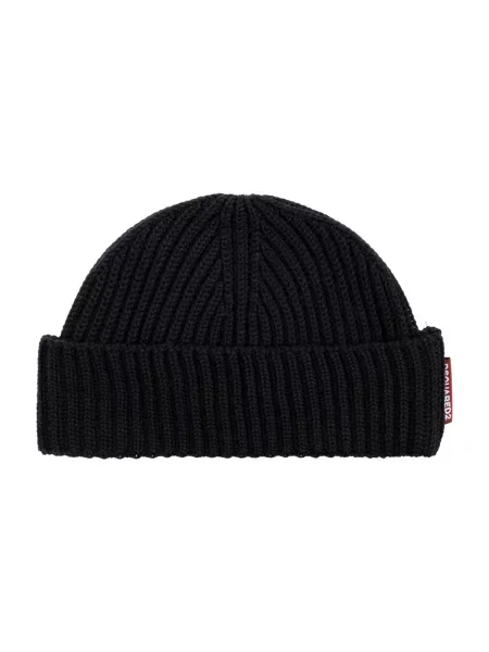 Czapka Dsquared2 wełniana czarna