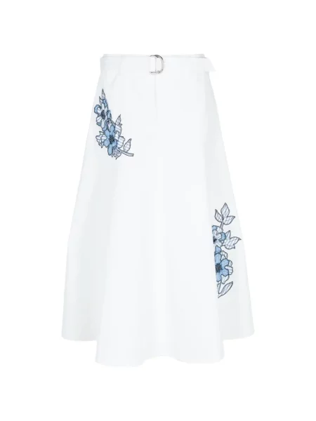 Fustă Cinq A Sept cu model floral alb