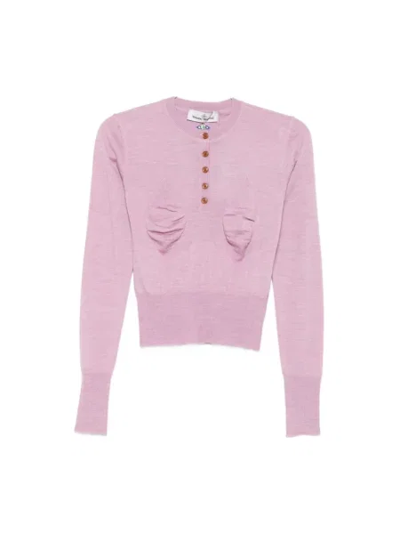 Sweter Vivienne Westwood wełniany różowy