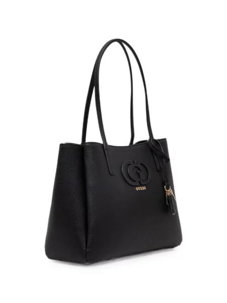 Shopper kabelka Guess s autogramem černá