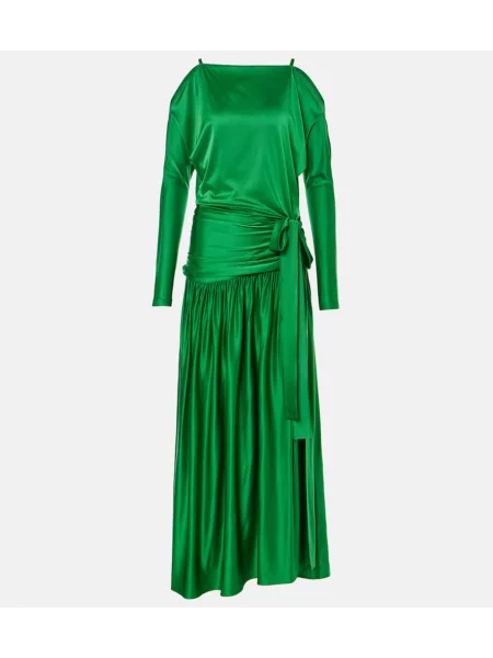 Rochie Rabanne din satin verde