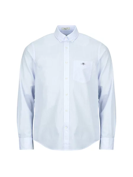 Klasična srajca z dolgimi rokavi Gant z dolgimi rokavi poplin modra