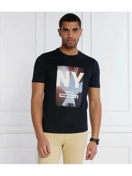 BOSS BLACK Tricou Tiburt negru