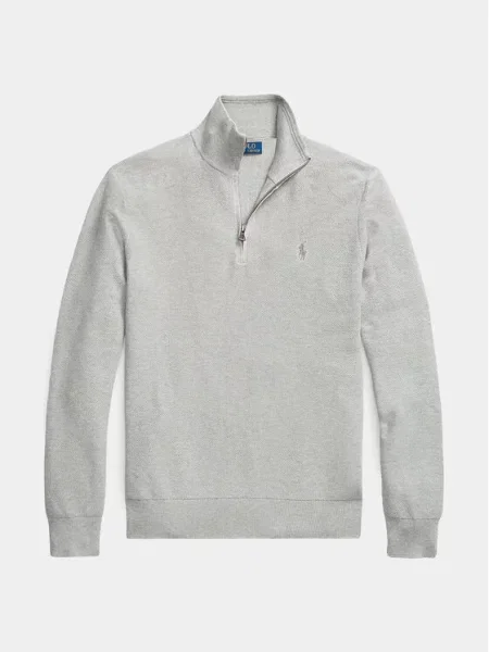 Светр Polo Ralph Lauren легкий півгольф сірий