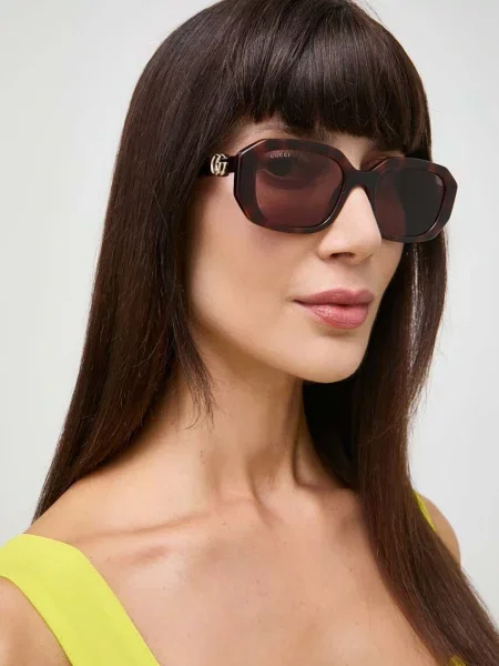 Gucci ochelari de soare femei maro negru