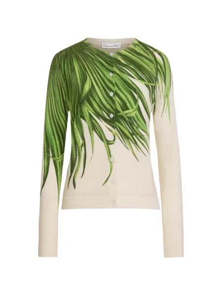 Cardigan Oscar De La Renta verde