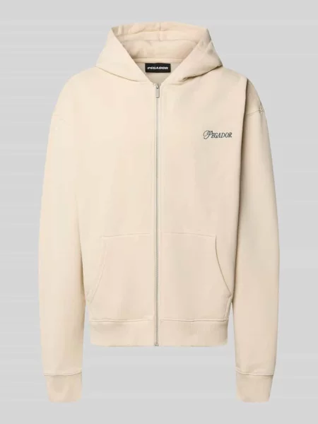 Bluza rozpinana o kroju relaxed fit z mieszanka bawełny model Carloforte' Pegador beżowa