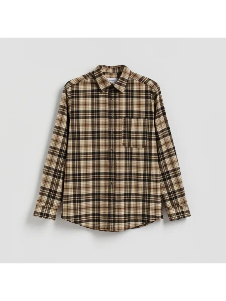 Reserved Regular fit kockás ing bézs